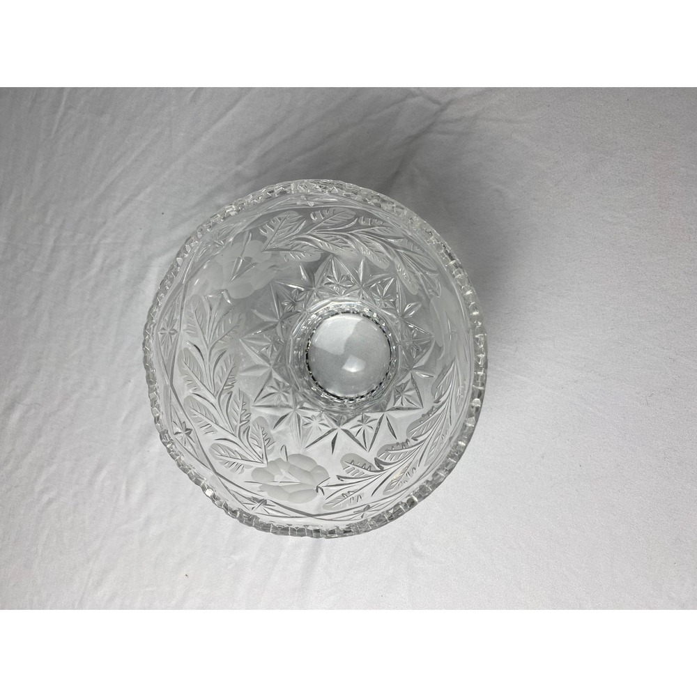 Vintage Lausitzer Glass 24%
Lead Crystal Footed Bowl